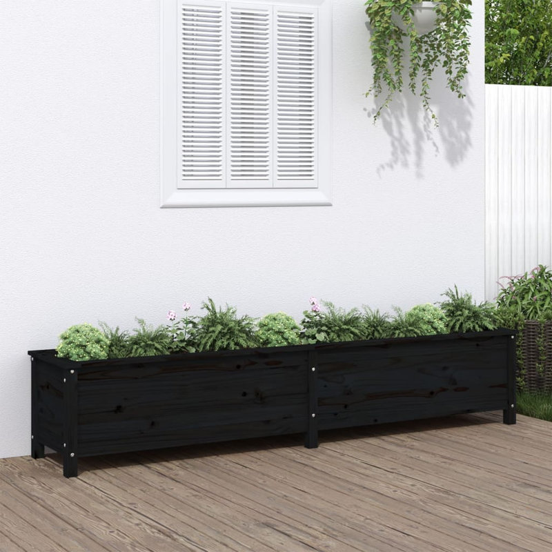 Bohlin Wood Raised Garden Bed, Pine, 15.35" H x 78.54" W x 15.75" D, Gray