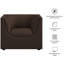 Fauteuil en velours brun foncé Dunkley-964024518