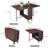 Extendable Pine Metal Base Dining Table