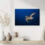 Gliding Sea Turtle Peaceful Serene Tranquil Turtle Nature Ocean Wall Art Print 1 Piece Wrapped Canvas Wall Art-1544933550