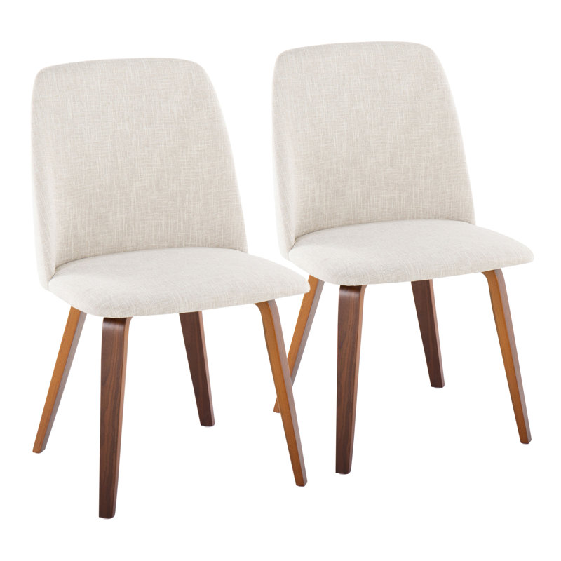 Jaismeen 17.75'' H Upholstered Side Chair, Beige, Walnut