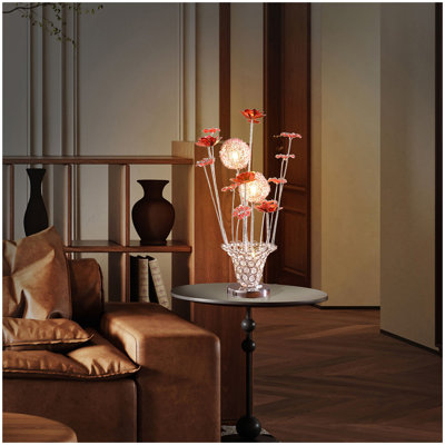 Lampe de table en aluminium à bourre en cuivre doré / argenté en aluminium pour salon, table de chevet pour chambre à coucher, lampe à DEL