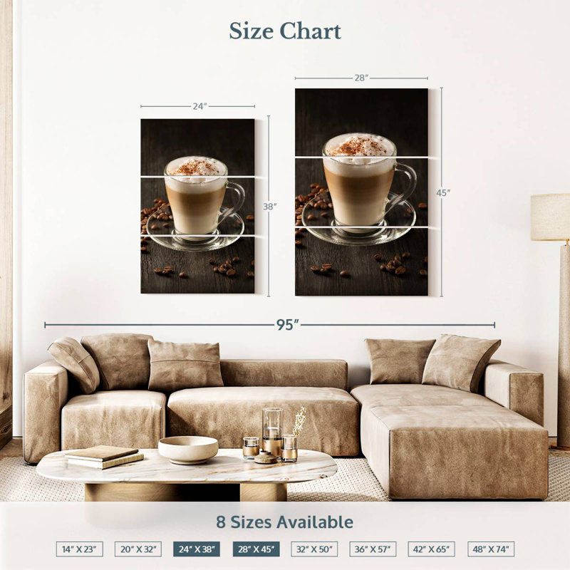 Yarlin Coffee Drink Layers, 38" H x 24" W