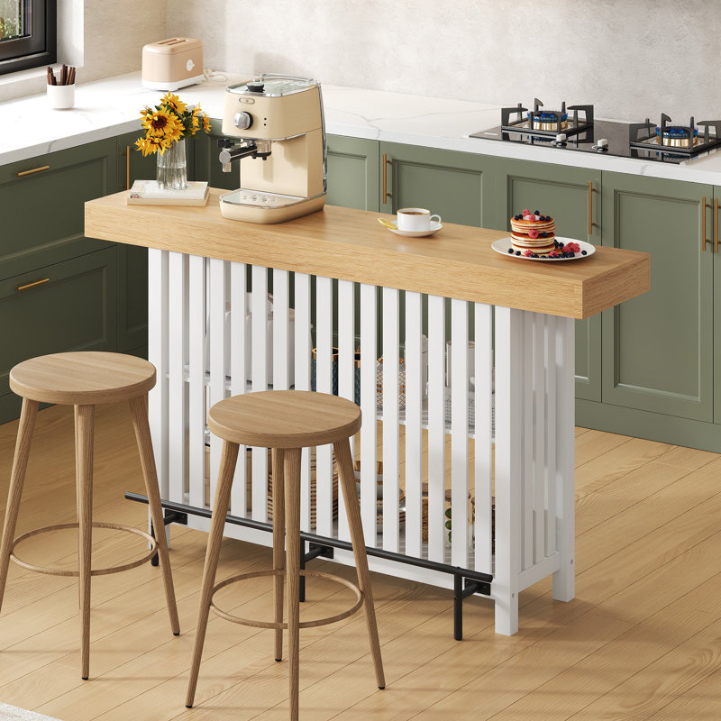 160 cm Home Bar Cabinet, White