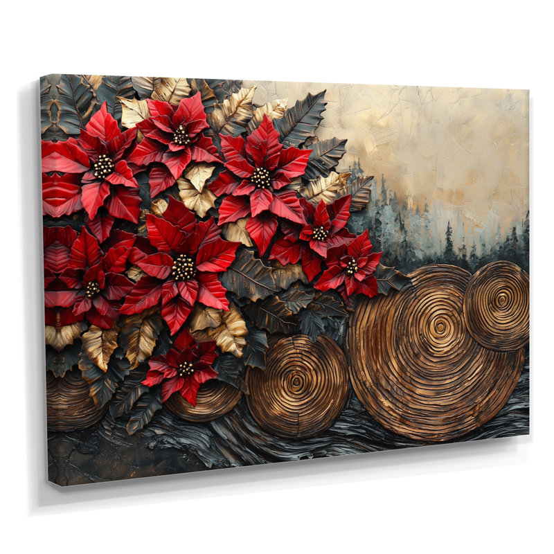 Govanna - art mural floral, 12" H x 20" W, Toile tendue