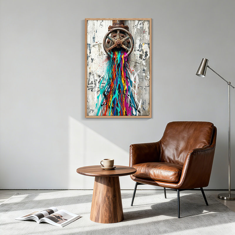 «Colorful Flow», ensemble de 1 reproduction d'art sur toile, Natural, 24"H x 16"W