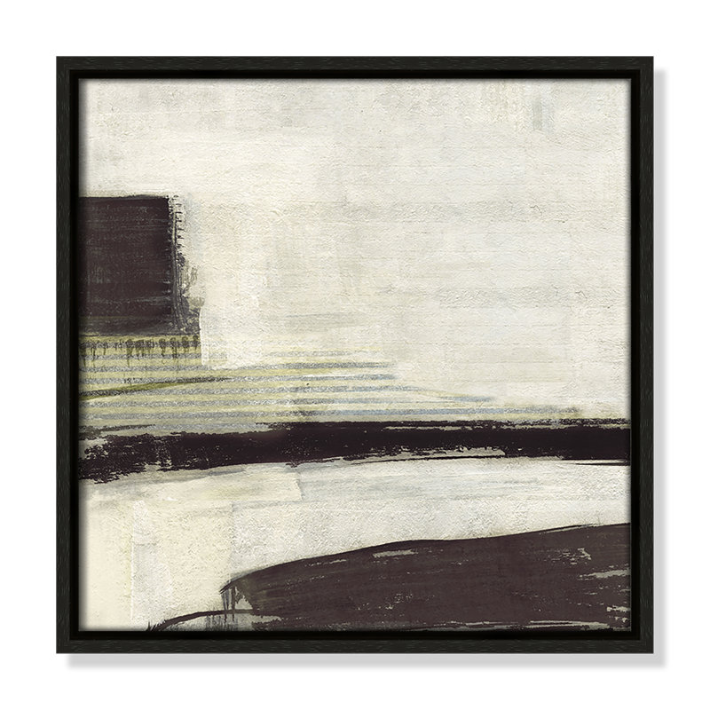 «La Bande Coffee Print» par Sally Swatland, Espresso, H 13,5 po x l 13,5 po