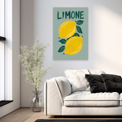 Zesty Limone Lemons, art mural contemporain