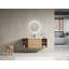 Meuble-lavabo mural avec lavabo en céramique, tablettes de rangement et porte à fermeture en douceur-1373581306