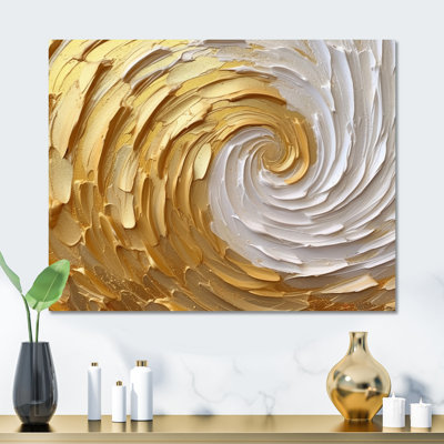 " Gold And Cream Enchanted Whirls I "