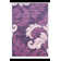 Tapis mauve à motif floral tissé à plat