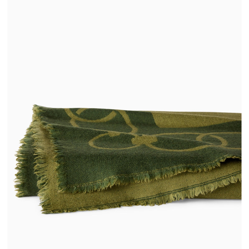 Eterna Wool Hand Woven Throw Blanket, Willow