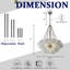 Luminaire suspendu moderne 27 po en forme de grappe 27 lumières avec globes en verre texturé soufflé à la main et finition chrome