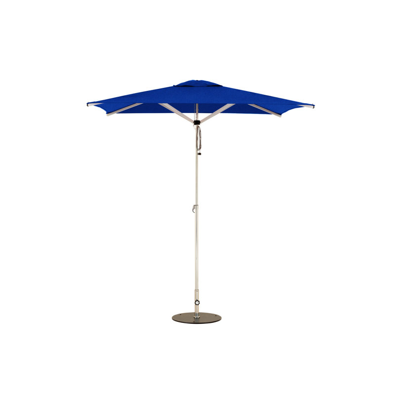 Swift 6.6' Square Umbrella, Square Metal Base with Wheels, Pacific Blue