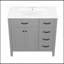 Meuble-lavabo de 36 pouces avec lavabo, structure solide et panneau de fibres à densité moyenne-86038292