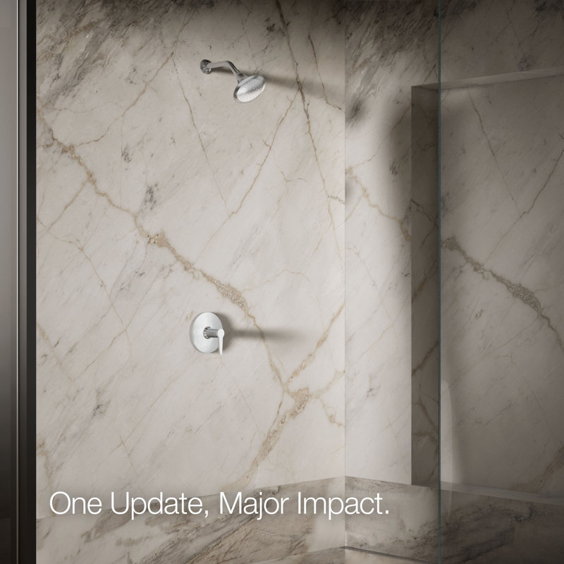 Forte® Wall-Mount Single-Function Showerhead with 66-Nozle 5.5 Inch Sprayface, 2.5 GPM, Polished Chrome