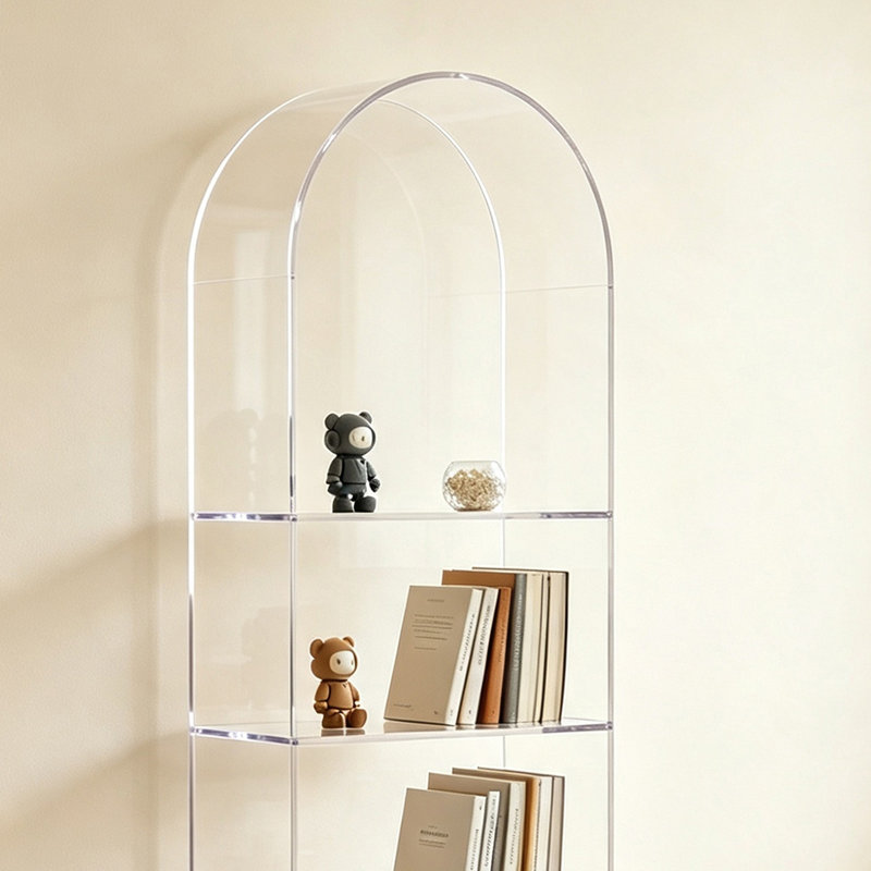 Bibliothèque autoportante en acrylique, H 61,02 po x l 25,59 po x P 11,81 po