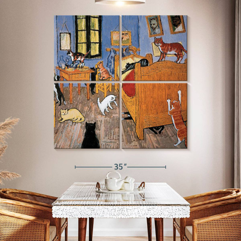 Brampt Van Gogh Arles Cat, 50" H x 50" W
