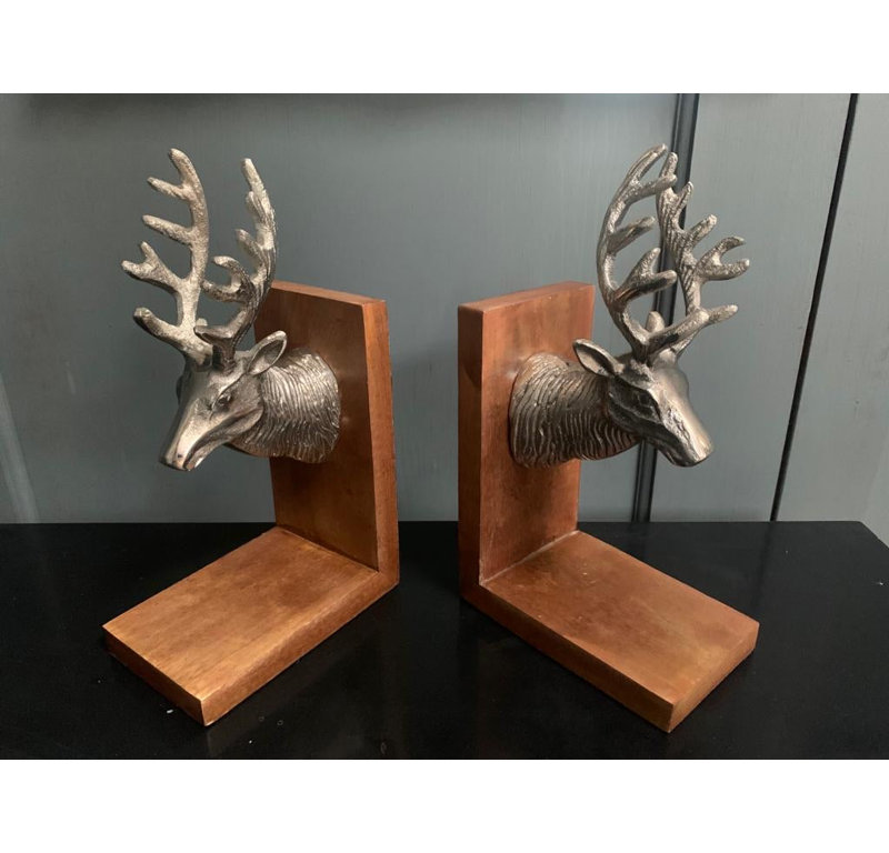 Nickel Non-Skid Bookends