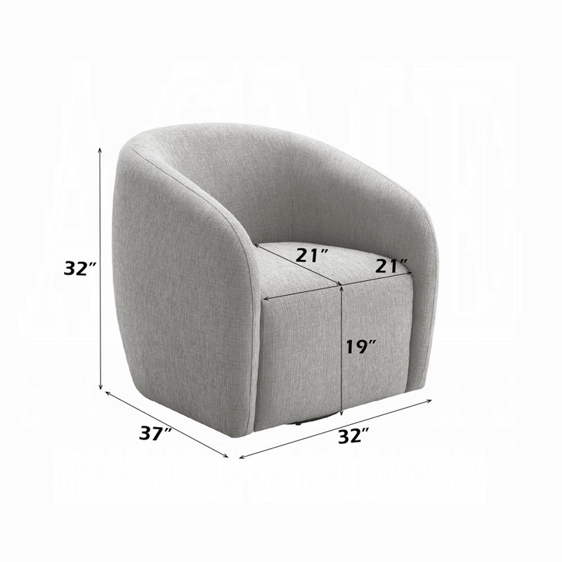 Chaise Étienne avec pivot, Gris