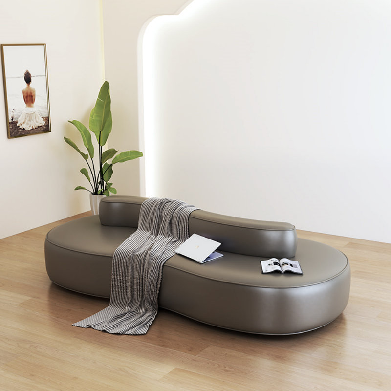 Canapé moderne simple courbé, Gris