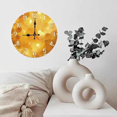 Clock Face With Golden Bubbles