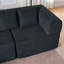 Canapé modulaire de 106 po, canapé modulaire en L en forme de L avec assise profonde, canapé moderne en velours sans os avec méridienne mobile et 5 coussins, canapé compressé pour le salon, aucun assemblage requis, noir-828962407