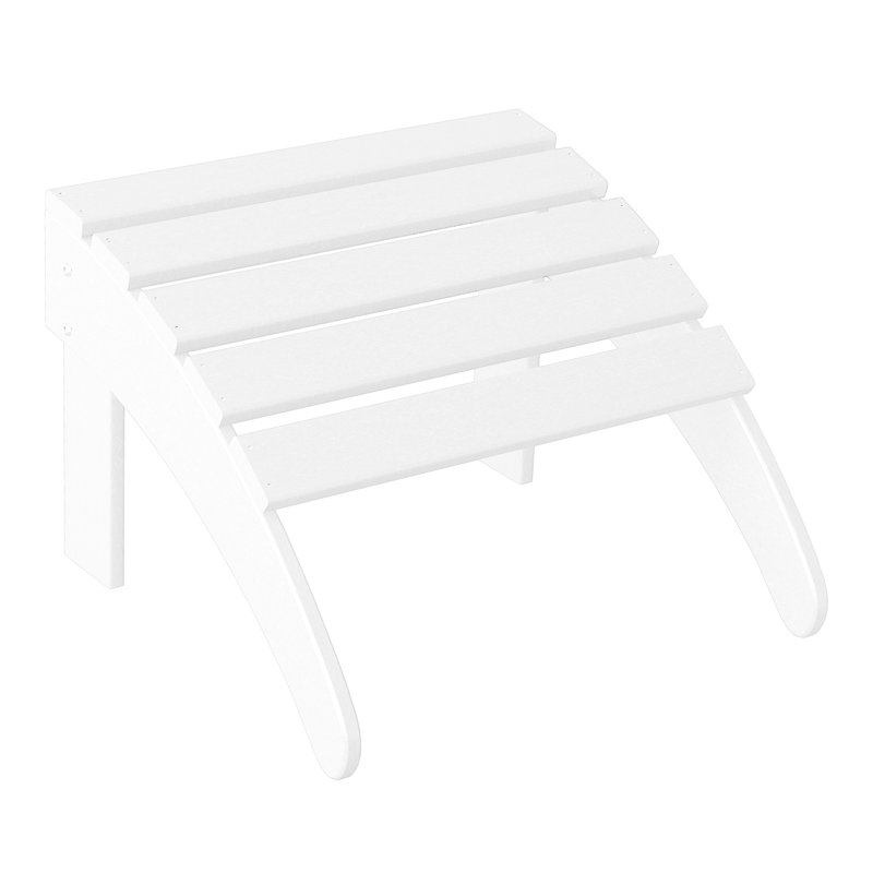 Shawnna Outdoor Ottoman, White