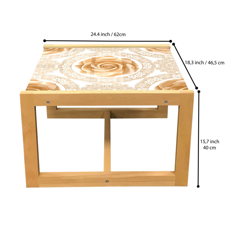 Jagdesh Trestle Coffee Table, 40cm H x 46.5cm W x 62cm D