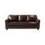 Causeuse-coussin standard en cuir véritable brun