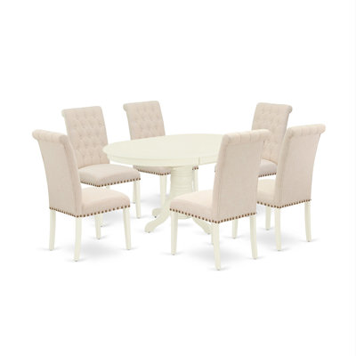 Jaylon Extendable Rubberwood Solid Wood Dining Set