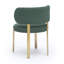 Chaise de salle à manger en chenille Margaret Green Performance