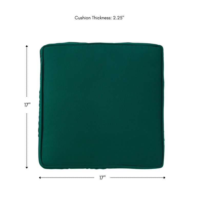 Sunbrella Outdoor Dining Chair Seat Pad, Canvas Forest