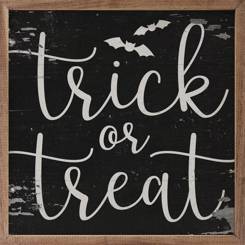 Trick Or Traite Bats - noir, H 12 po x l 12 po