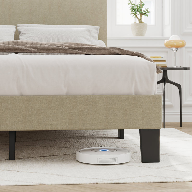 Lit rembourré Issi, Double, Beige