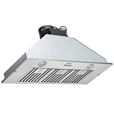  JOEAONZ Range Hood Insert 36 Inch 600CFM Stainless Steel  Household Built-in Vent Hood Ducted/Ductless Convertible, Kitchen  Ventilation Stove Exhaust Fan, Dual LED lights, Split Grease Baffle Filters  : Appliances