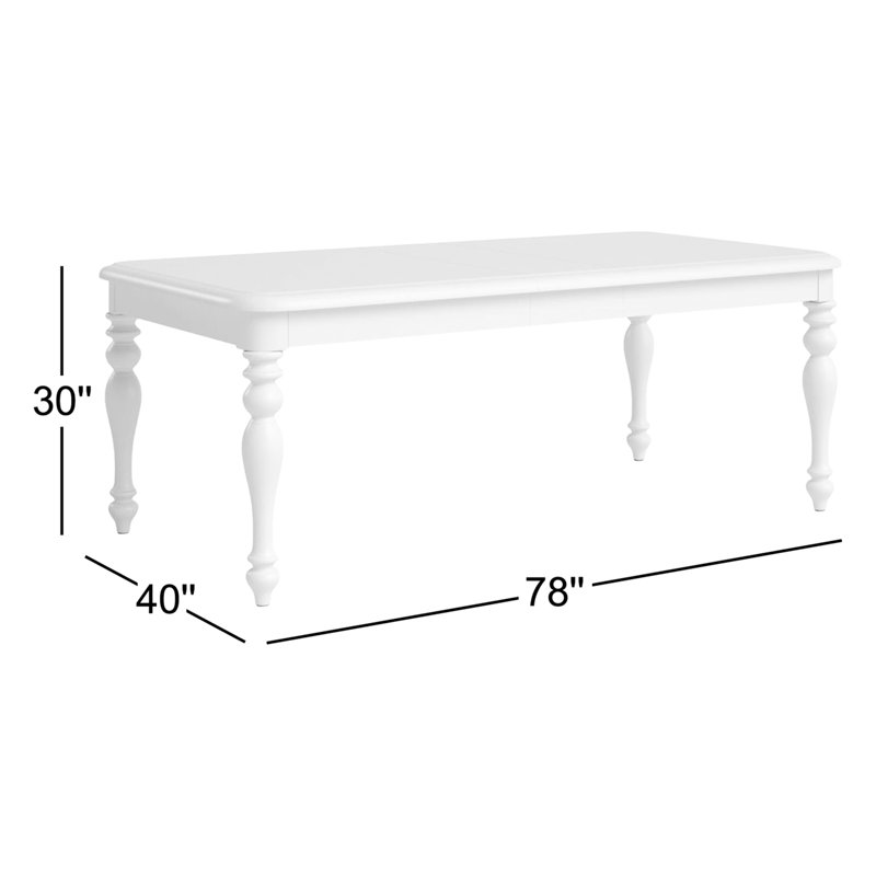 Table à manger rallonge Alvy, Blanc huître