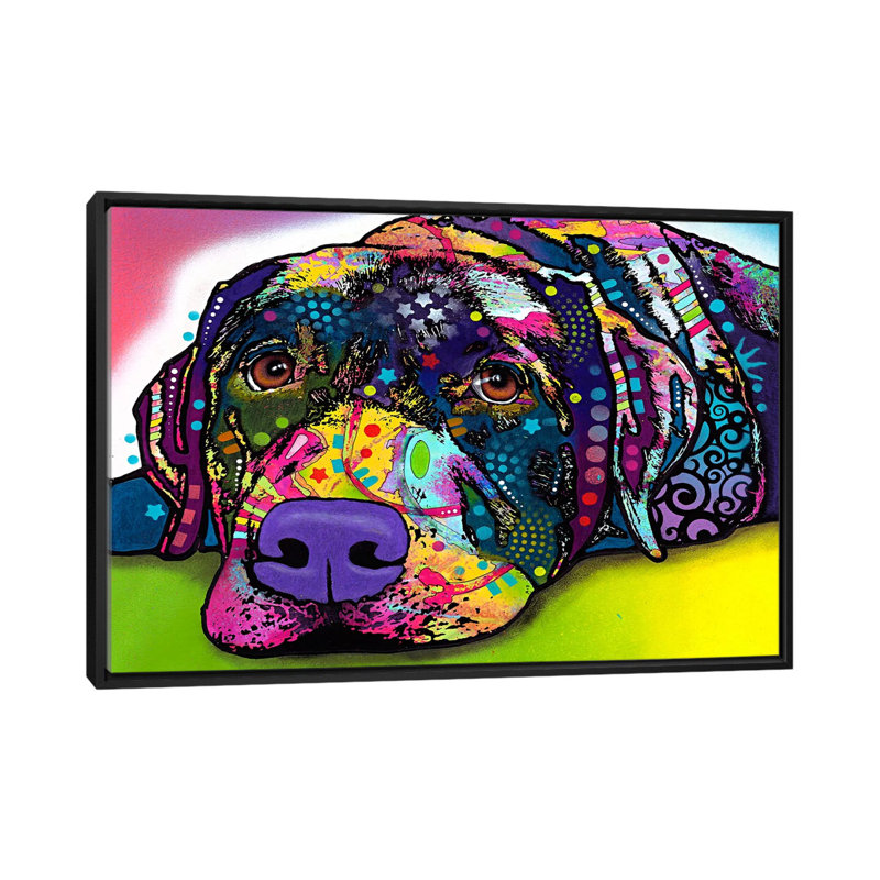 Savvy Labrador par Dean Russo - Giclée sur toile tendue sur châssis, L 26 po x H 18 po