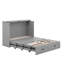 Lit escamotable double pleine grandeur avec tiroir et ensemble de prises et ports USB-318225395