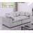 Modern Fabric Cloud Loveseat Sofa With Deep Seat, Wide Armrest, Removable Cover-108943111