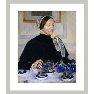 Lady at the Tea Table by Mary Cassatt -Framed Giclee Print