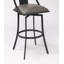 Tabouret de bar pivotant 30 po gris