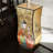 Hand-Painted Gold Foil Seven-Drawer Accent Chest