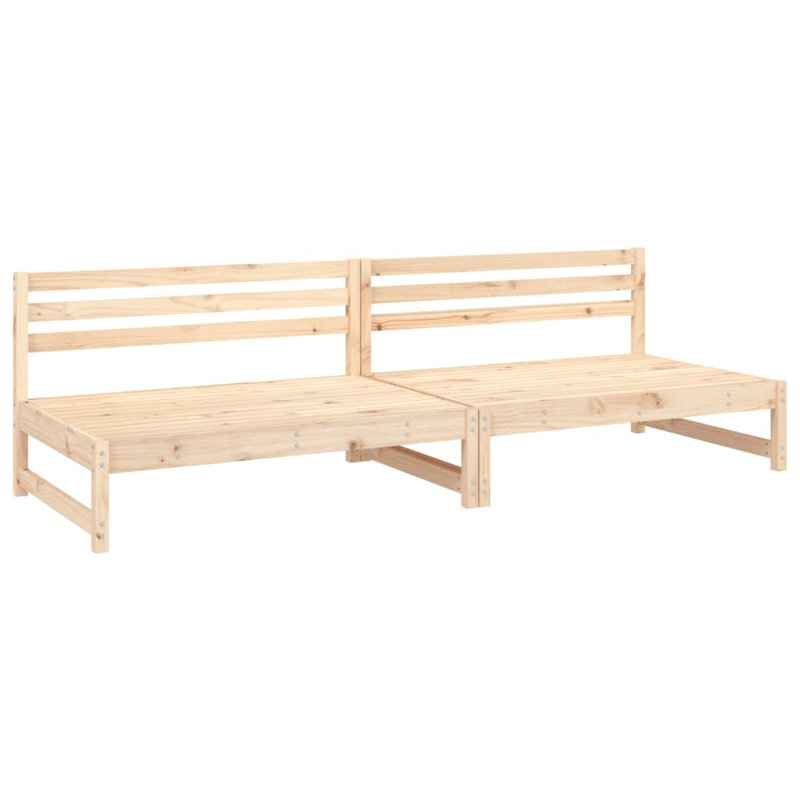 Ophelia & Co. Patio Middle Sofas 2 Pcs 47.2"X31.5" Solid Wood Pine (Set of 2)
