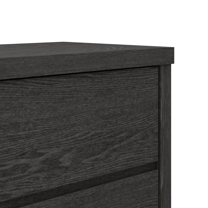 Commode double 6 tiroirs l 46,46 po Brannick, Chêne gris foncé