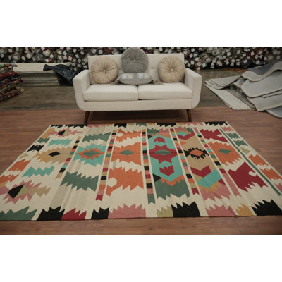 Tapis turc géométrique Kilim 6 x 8