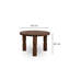 Table basse Modern, hêtre massif, finition noyer, 23,6 po x 15,7 po x 23,6 po | Colorant résistant aux rayons UV et vernis ultra mat à base d'eau | Démonté pour une livraison facile, design élégant et durable pour les salons-531938863-531938849