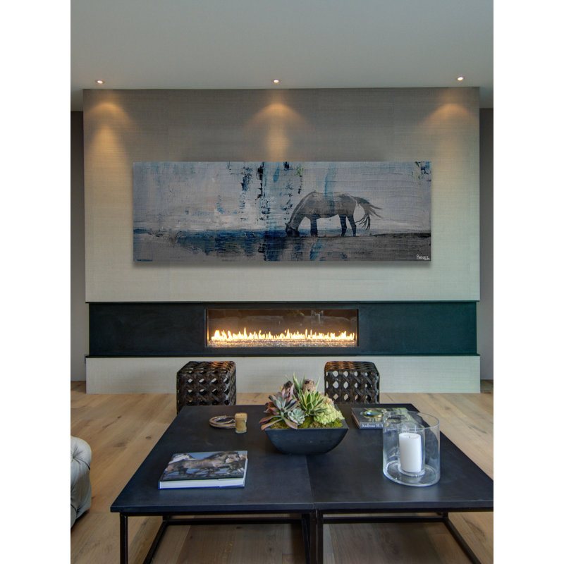 Parvez Taj - Wrapped Canvas Painting, 38cm H x 114cm W