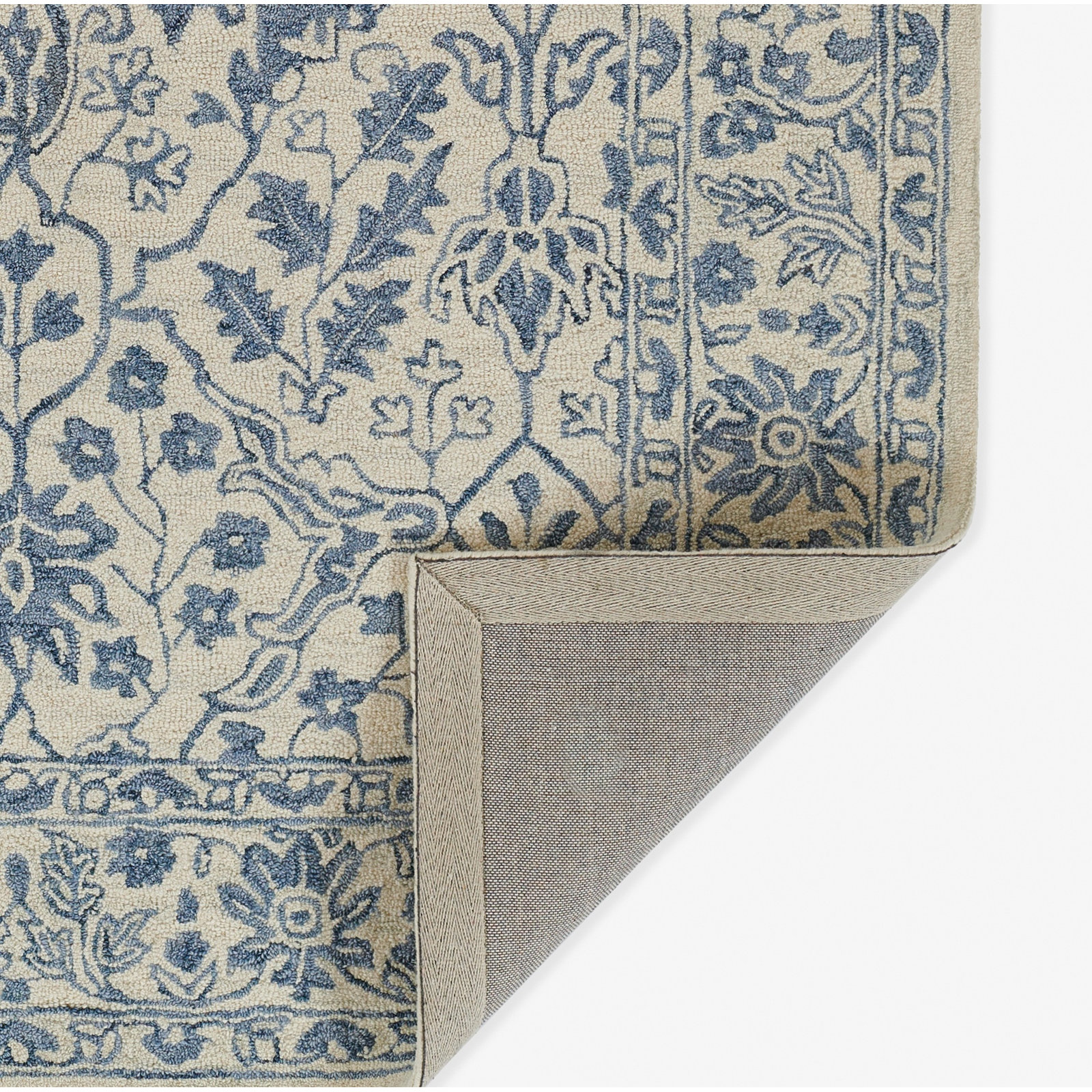 Bayford Ivory Hand-Tufted Wool Rug, Runner 2'6" x 8'