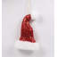 Sequined Santa Hat With Plush Trim Christmas Ornament - 8.5" - Red